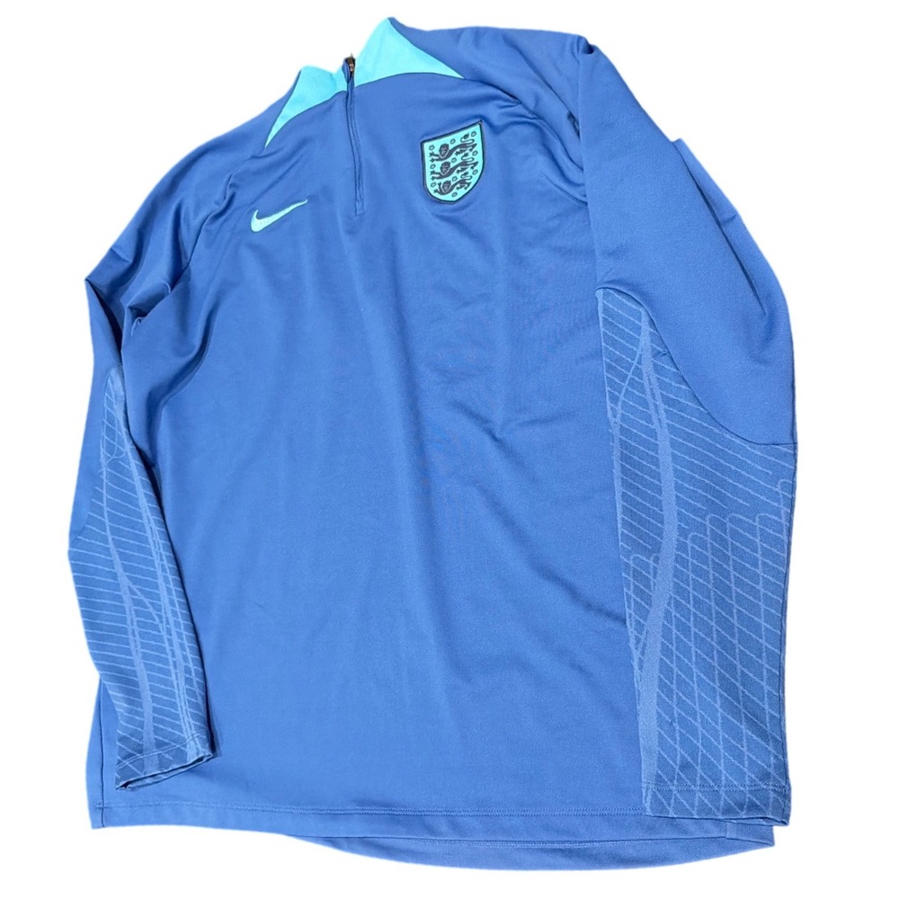 Nike England Strike Dri-FIT 1/4-Zip Drill Top Royal Blue Three Lions Mens XL